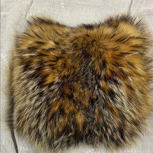 Vintage Genuine fox fur hand warmer muff
